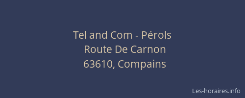 Tel and Com - P&eacute;rols