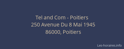 Tel and Com - Poitiers