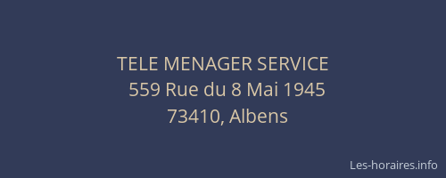 TELE MENAGER SERVICE