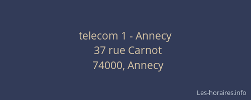 telecom 1 - Annecy