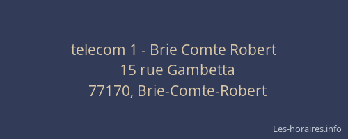 telecom 1 - Brie Comte Robert