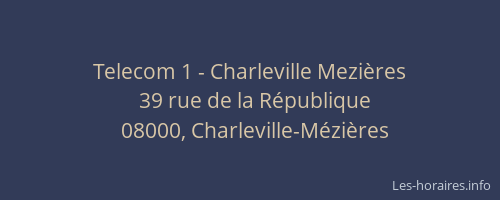 Telecom 1 - Charleville Mezières