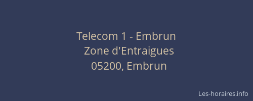 Telecom 1 - Embrun