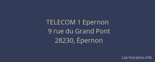 TELECOM 1 Epernon