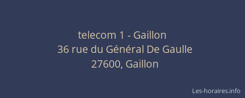 telecom 1 - Gaillon