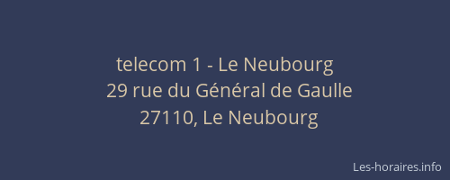 telecom 1 - Le Neubourg