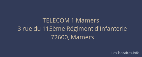 TELECOM 1 Mamers