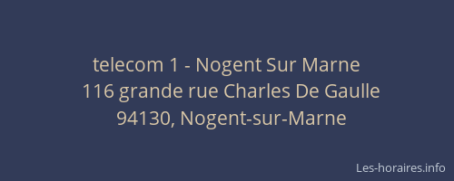 telecom 1 - Nogent Sur Marne