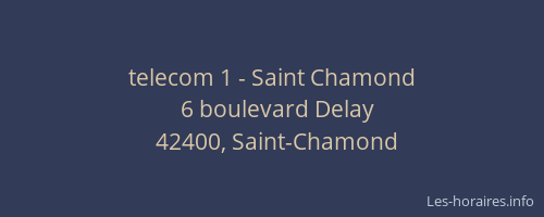 telecom 1 - Saint Chamond