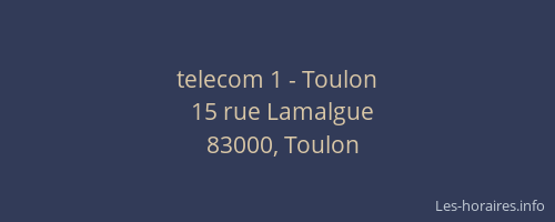 telecom 1 - Toulon