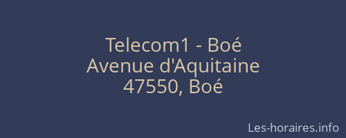 Telecom1 - Boé