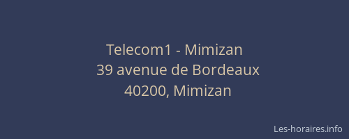 Telecom1 - Mimizan