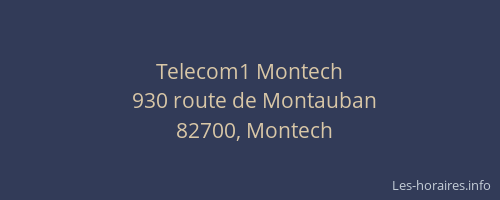 Telecom1 Montech