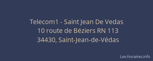 Telecom1 - Saint Jean De Vedas