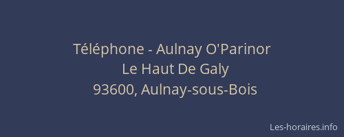 Téléphone - Aulnay O'Parinor