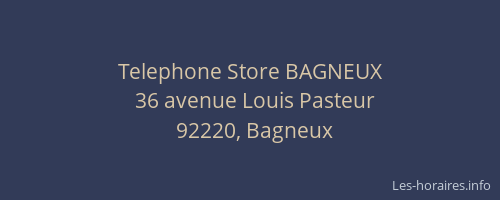 Telephone Store BAGNEUX