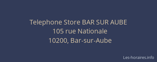 Telephone Store BAR SUR AUBE