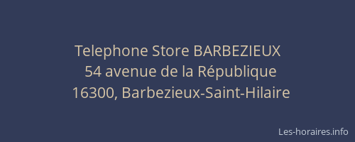 Telephone Store BARBEZIEUX