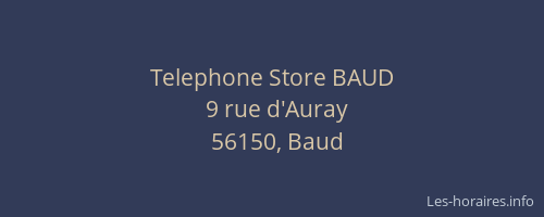 Telephone Store BAUD