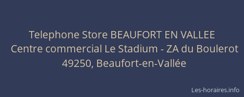 Telephone Store BEAUFORT EN VALLEE