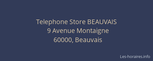 Telephone Store BEAUVAIS
