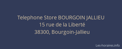 Telephone Store BOURGOIN JALLIEU