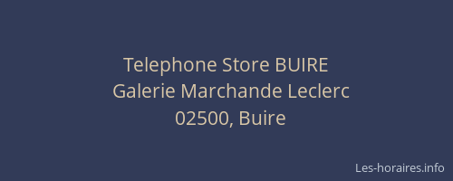 Telephone Store BUIRE