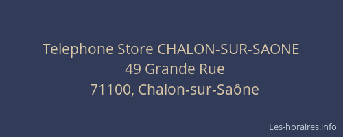Telephone Store CHALON-SUR-SAONE