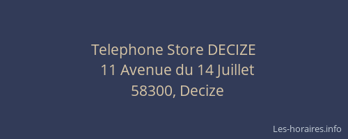 Telephone Store DECIZE