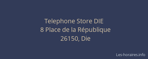 Telephone Store DIE