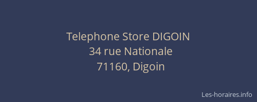 Telephone Store DIGOIN