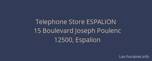 Telephone Store ESPALION