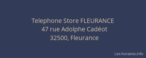 Telephone Store FLEURANCE