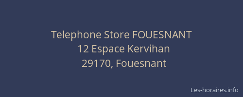 Telephone Store FOUESNANT