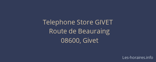 Telephone Store GIVET