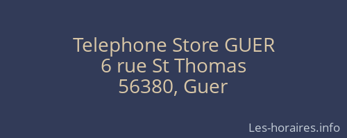 Telephone Store GUER
