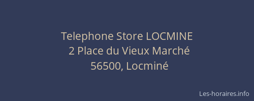 Telephone Store LOCMINE