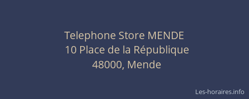 Telephone Store MENDE