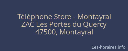 Téléphone Store - Montayral