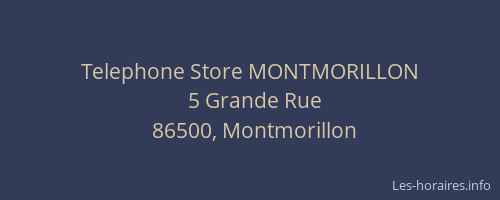 Telephone Store MONTMORILLON