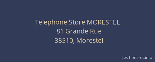 Telephone Store MORESTEL