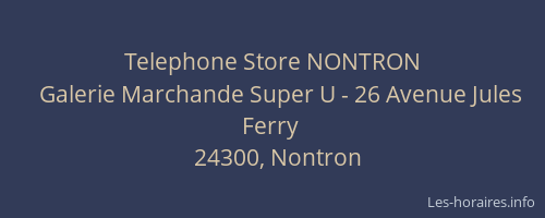 Telephone Store NONTRON