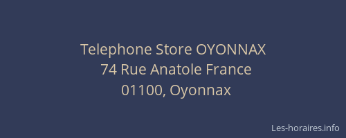Telephone Store OYONNAX