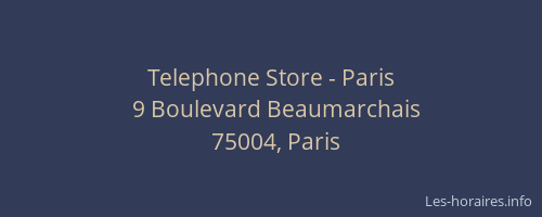 Telephone Store - Paris