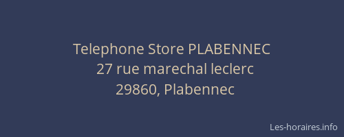 Telephone Store PLABENNEC