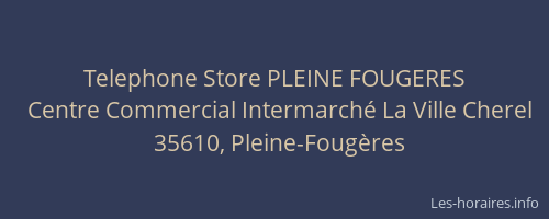 Telephone Store PLEINE FOUGERES