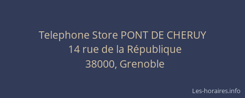 Telephone Store PONT DE CHERUY