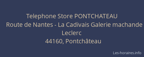 Telephone Store PONTCHATEAU