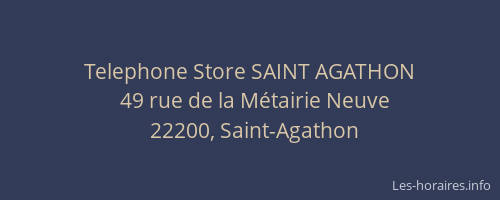 Telephone Store SAINT AGATHON