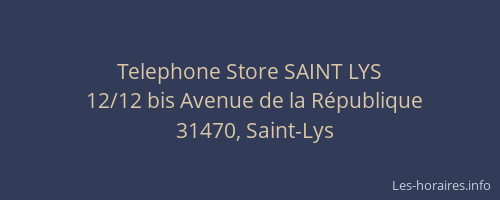 Telephone Store SAINT LYS